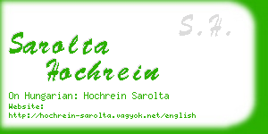 sarolta hochrein business card